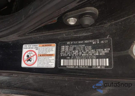 2013 Scion Fr-S из США, поврежденный, VIN JF1ZNAA10D2730786